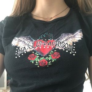 Harley Davidson Bedazzled Tee